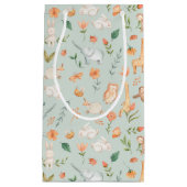 Niedliches Aquamarines Baby Animal Pasttern Muster Kleine Geschenktüte (Vorderseite)