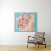 niedliches aquamarines Blau Wandteppich (Beispiel)