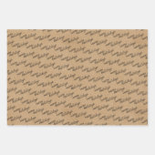 Niedliches Aquamarines blaugrünes Blumenmuster und Geschenkpapier Set (Vorderseite 3)