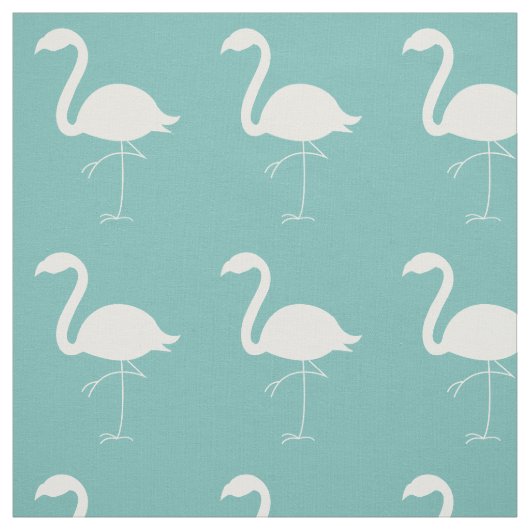 Niedliches Aquamarines Flamingo-Muster Stoff (Muster)