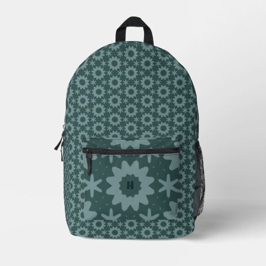niedliches aquamarines geometrisches Muster Bedruckter Rucksack (Vorderseite)