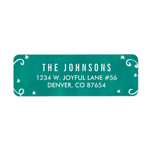 Niedliches Aquamarines + Rücksendeadresse für den  (Vorne)