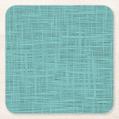 Niedliches Aquamarines türkisfarbenes Imitat Jute Rechteckiger Pappuntersetzer (Vorderseite)