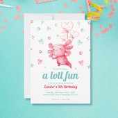Niedliches Aquarell Axolotl Kindergeburtstag Party Einladung