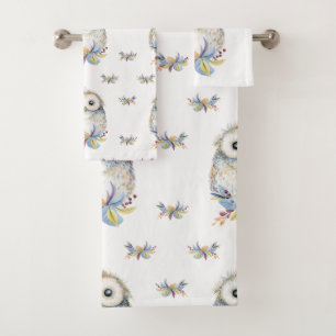 Niedliches Aquarell Badhandtuch Set