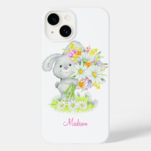 Niedliches Aquarell Blumengebirgskaninchen Persona Case-Mate iPhone 14 Hülle