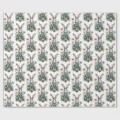 Niedliches Aquarell Bunny Floral Ostern Geschenkpapier (Flach)