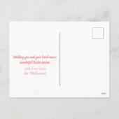 Niedliches Aquarell Bunny Floral Ostern Postkarte (Rückseite)