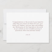 Niedliches Aquarell Pink Bunny Modernes Begrüßungs Karte (Rückseite)