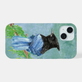 Niedliches Aquarell Stellar Jay Bird Arena iPhone 15 Hülle (Rückseite (Horizontal))