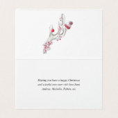 Niedliches Aquarell Winter Fox Foto (Innenseite Aufgefaltet)