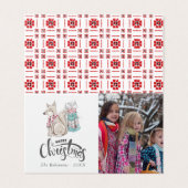 Niedliches Aquarell Winter Fox Foto (Außenseite Aufgefaltet)