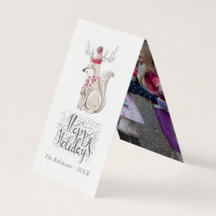 Niedliches Aquarell Winter Fox Foto