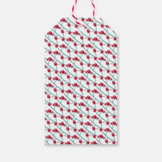 Niedliches Aquarell Winter Weihnachten Strumpf Geschenkanhänger (Rückseite)