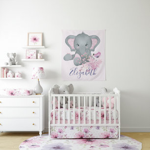Niedliches Aquarellbaby Wandteppich