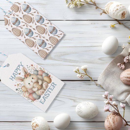 Niedliches Aquarellbär Ostern individuell anpassba Geschenkanhänger
