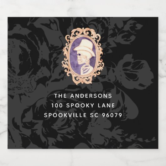 Niedliches Aquarellbild Schaumweinetikett (Einzelnes Label)