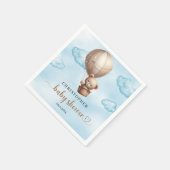 Niedliches Aquarellblau und Brauntöne tragen heiße Serviette (Ecke)