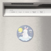 Niedliches Aquarellbunny Magnet (In Situ (Geschirrspüler))