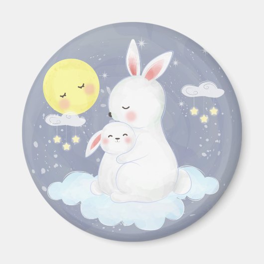 Niedliches Aquarellbunny Magnet (Vorne)