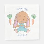 Niedliches Aquarellfarben Ostern Papier Napkin Serviette (Vorderseite)