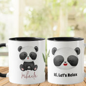 Niedliches Aquarellfarben-Panda Tasse