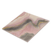 Niedliches Aquarellfarben Rosa und Graue Gold Glit Fliese (Seite)