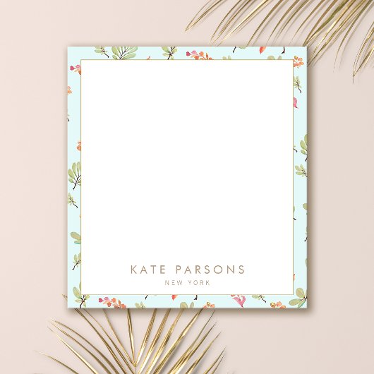 Niedliches Aquarellfarbenmuster-Editor Notizblock