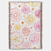 Niedliches Aquarellfeuerwerk in Gelb und Orange Decke (Vorderseite Vertikal)