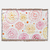 Niedliches Aquarellfeuerwerk in Gelb und Orange Decke (Vorderseite)