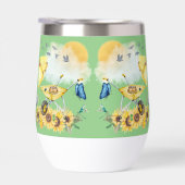 Niedliches Aquarellgelb auf Grün | (Rechts)