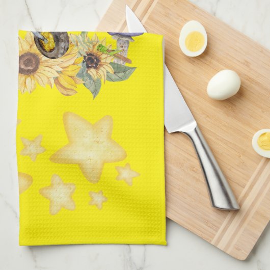Niedliches Aquarellgelb | Geschirrtuch (Viertel Falte)