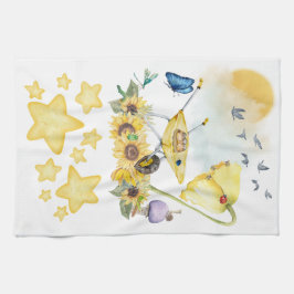 Niedliches Aquarellgelb | Geschirrtuch