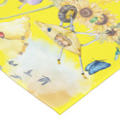 Niedliches Aquarellgelb | Mittelgroßer Tischläufer (Ecke)