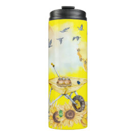 Niedliches Aquarellgelb | Thermosbecher