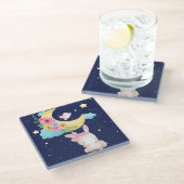 Niedliches Aquarellglas Untersetzer (Schrägansicht)