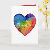 Niedliches Aquarellherz Karte (Gelbe Blume)