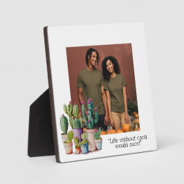 Niedliches Aquarellkaktum personalisieren Foto Fotoplatte