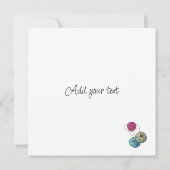 Niedliches Aquarellkitt mit Garnen individuelle Na (Rückseite)