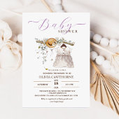 Niedliches Aquarellkleid Script Kinderdusche Party Einladung