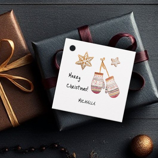 Niedliches Aquarellland Rustikale Illustrationen Geschenkanhänger