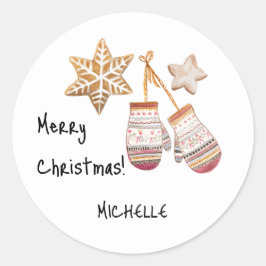 Niedliches Aquarellland Rustikale Illustrationen Runder Aufkleber