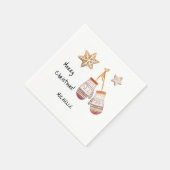 Niedliches Aquarellland Rustikale Illustrationen Serviette (Ecke)