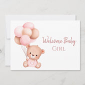 Niedliches Aquarellpinsel Teddy Bär Begrüßungsjung Karte (Vorderseite)