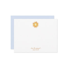 Niedliches Aquarellsonnenjungen Kinderzimmer Dankeskarte