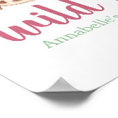 Niedliches Aquarellteepee Boho 1. Geburtstag Poster (Ecke)