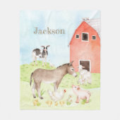 Niedliches Aquarelltier Fleecedecke (Vorderseite)