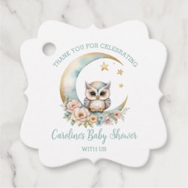 Niedliches Aquarelluhr Danke Babydusche Geschenkanhänger