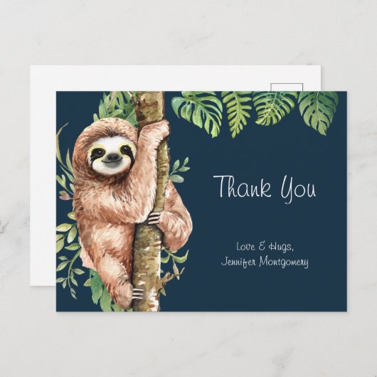 Niedliches Aquarellwasser & tropische Blätter Viel Postkarte (Vorne/Hinten)