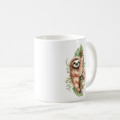 Niedliches Aquarellwasser und tropische Blätter Kaffeetasse (VorderseiteRechts)